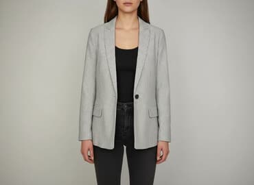 czerwona marynarka damska h m: H&M, Marynarka damska, rozmiar L — 7