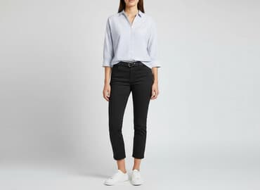 latynka spodnie dresowe: H&M, Spodnie 3/4 damskie, rozmiar L — 7