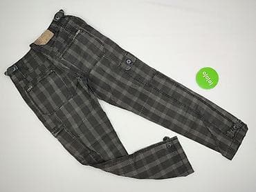 pull and bear cargo: Spodnie męskie Cropp, rozmiar S - Wzór: ciemnoszara krata z jasnymi — 3