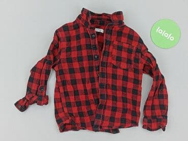 skarpety z psem: Shirt 5-6 years, condition - Very good, pattern - Cell, color - Red — 2