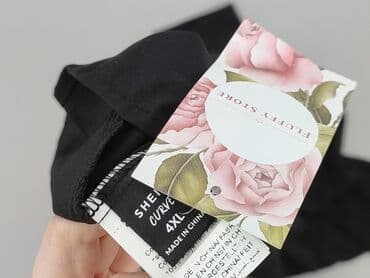 czarne t shirty basic: Shein Curve, Bluzka damska, rozmiar 4XL — 4