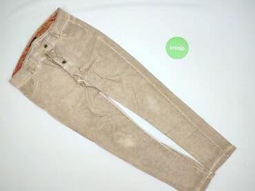 spodnie woskowane bezowe: Jeansy damskie, S — 2