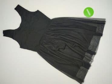 czarna sukienka ze srebrnymi dodatkami: Sukienka damska, L — 3