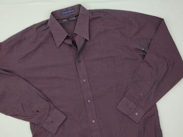 bordowe spodnie woskowane: Koszulа dla mężczyzn, L — 3