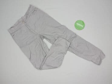 szare szerokie jeansy: Spodnie materiałowe damskie, rozmiar M — 2