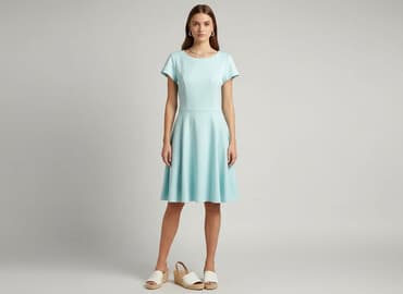 błekitna sukienki: Sukienka damska, rozmiar S — 5