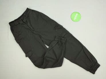 stradivarius cargo czarne: PULL&BEAR, Spodnie cargo damskie, S — 2