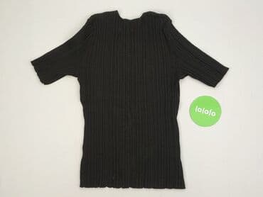 czarne prążkowane bluzki: H&M, Top damski, rozmiar XS — 4