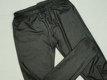 legginsy czarne woskowane: Legginsy Ze skóry ekologicznej damskie, rozmiar S — 1