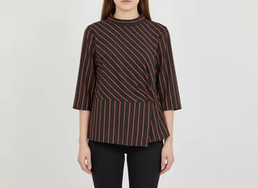 bluzki w paski z serduszkiem: Bluzka damska, rozmiar M — 6