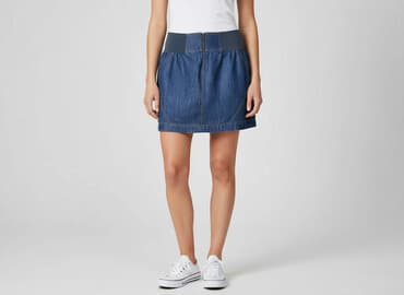 spódniczka dżinsowe z wysokim stanem: Spódnica damska, rozmiar S — 5