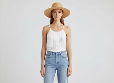 biała bluzka do stroju krakowskiego: Zara, Top damski, rozmiar M — 6