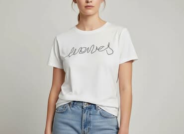 białe t shirty sinsay: Sinsay, T-shirt damski, rozmiar S — 1