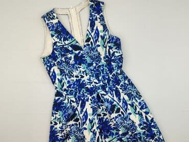 niebieska sukienka w kwiaty h m: H&M, Sukienka damska, rozmiar M — 2