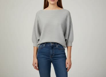 bluzka sweterkowa damska z krótkim rękawem: Sweter damski, rozmiar S — 1