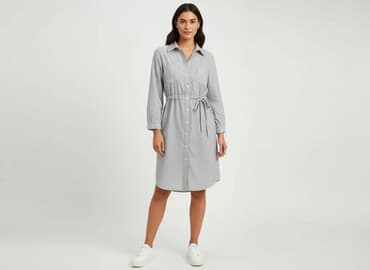 czarne eleganckie t shirty: H&M, Sukienka damska, rozmiar S — 7