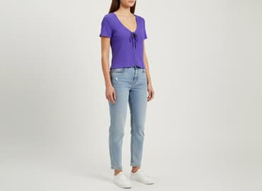 fioletowa marynarka h m: Brave Soul, Bluzka damska, L — 7