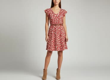 piękne czerwone sukienki na wesele: CKH Clockhouse, Sukienka damska, rozmiar M — 6