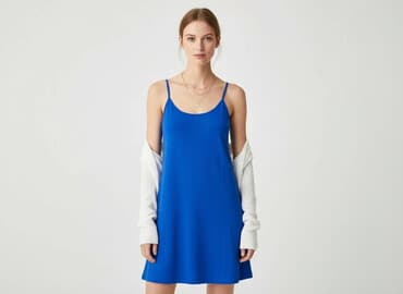 niebieska sukienka hm: H&M, Sukienka damska, rozmiar S — 6