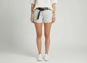 spodenki krótkie skórzane: Szorty damskie, rozmiar M — 7