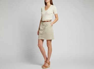 spódnice długie beżowa: CAMAIEU, Spódnica damska, rozmiar XS — 8