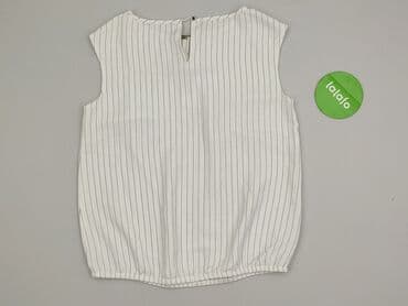 biała bluzka w czarne paski: Women's blouse, size M — 4