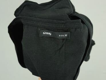 czarne t shirty w serek damskie: Sinsay, T-shirt damski, rozmiar M — 4