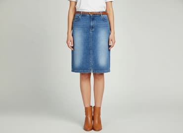 spódniczka dżinsowe z wysokim stanem: Spódnica damska, rozmiar M — 6