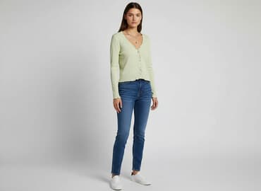 sweter z dodatkiem moheru: Monki, Kardigan damski, M — 6