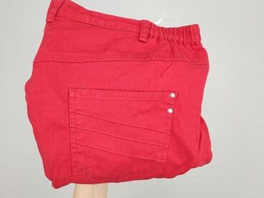 czerwone spodnie hello kitty: Spodnie materiałowe damskie, 5XL — 5
