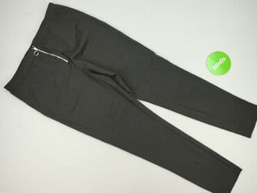 długie spodnie damskie dla wysokich: Janina, Spodnie materiałowe damskie, rozmiar 4XL — 2