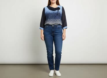 granatowa bluza: Ombre, Bluzka damska, rozmiar XL — 6