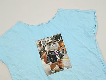 niebieski: T-shirt damski, rozmiar One size — 1