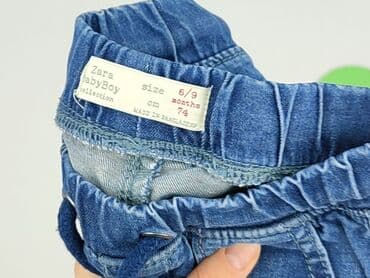 zara spodnie z imitacji skóry: Spodnie jeansowe, Zara, 6-9 miesięcy, stan - Idealny — 4