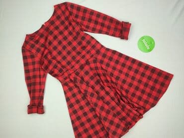 sukienka w kratę czerwona damska: Sukienka damska, rozmiar M — 3