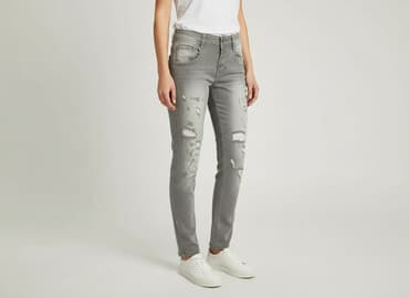 jeansy z diamencikami zara: Jeansy damskie, rozmiar S — 6