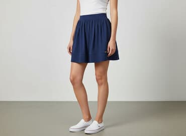 spódnice rozkloszowane granatowa: Spódnica damska, rozmiar M — 6