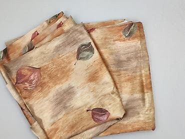 remont za darmo: Zasłony panelowe w odcieniach beżu i brązu z motywem liści - Komplet — 1