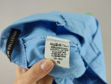 krótkie spodenki z szerokimi nogawkami: New Collection, Spodnie materiałowe damskie, rozmiar S — 5