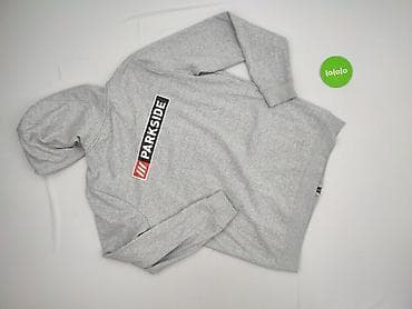 bluza szara pull and bear: Bluza z kapturem dla mężczyzn, rozmiar L — 3