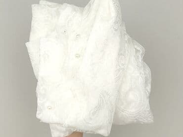 Biała firana/zasłona żakardowa z dekoracyjnymi perełkami - Materiał — 5