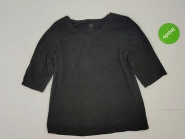 czarne t shirty damskie w serek: Bluzka damska, rozmiar M — 2