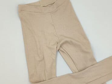 legginsy beżowe prążkowane: Legginsy Sportowe damskie, rozmiar S — 1