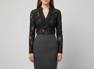 eleganckie bluzki czarne: Bluzka damska, rozmiar S — 8