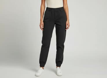 czarne jeansy bershka: Bershka, Spodnie materiałowe damskie, rozmiar 2XS — 6