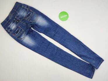 biale szerokie jeansy: Jeansy damskie, rozmiar 2XS — 3