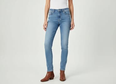 jeansy plus size wysoki stan: DENIM JEANS, Jeansy damskie, rozmiar L — 8