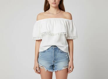 bluzki z pomponami: H&M Divided, Bluzka damska, rozmiar S — 1