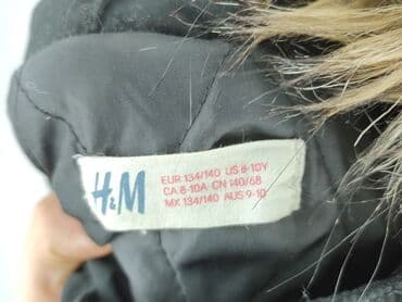 spodnie woskowane matowe: Kurtka zimowa, H&M, 10 lat, 134-140 cm, stan - Bardzo dobry — 4