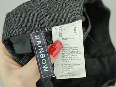 rainbow culottes: RAINBOW, Spodnie materiałowe damskie, rozmiar L — 4